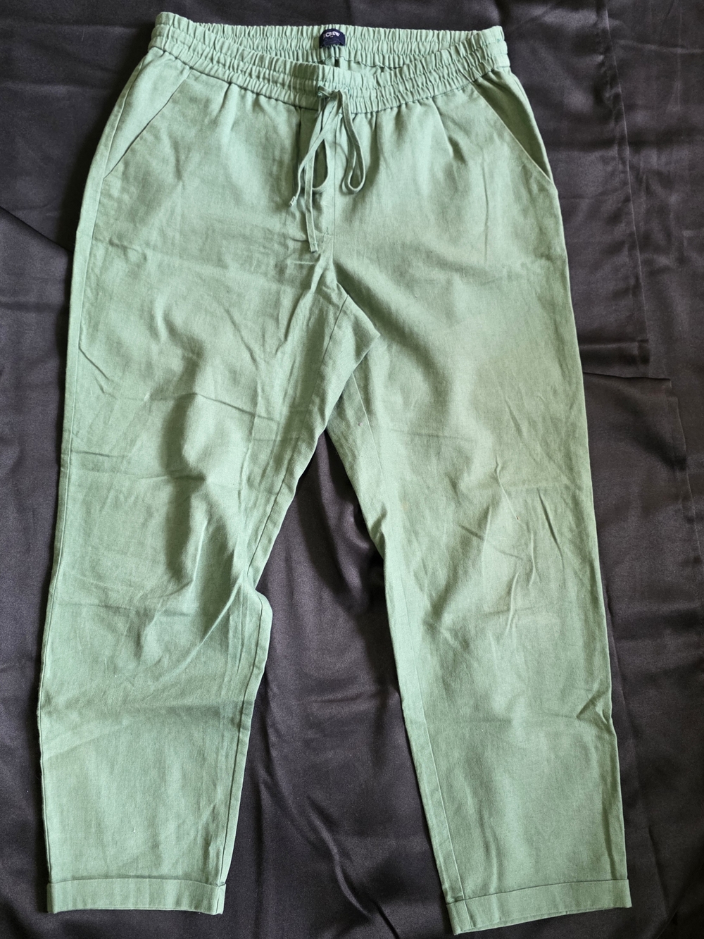J Crew Linen Cotton Linen Pull On Trouser Pants